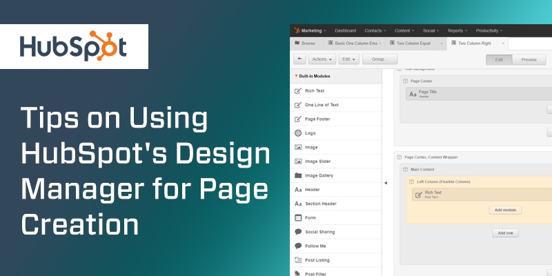 Tips On Using HubSpot's Design Manager For Page Creation | Diagram